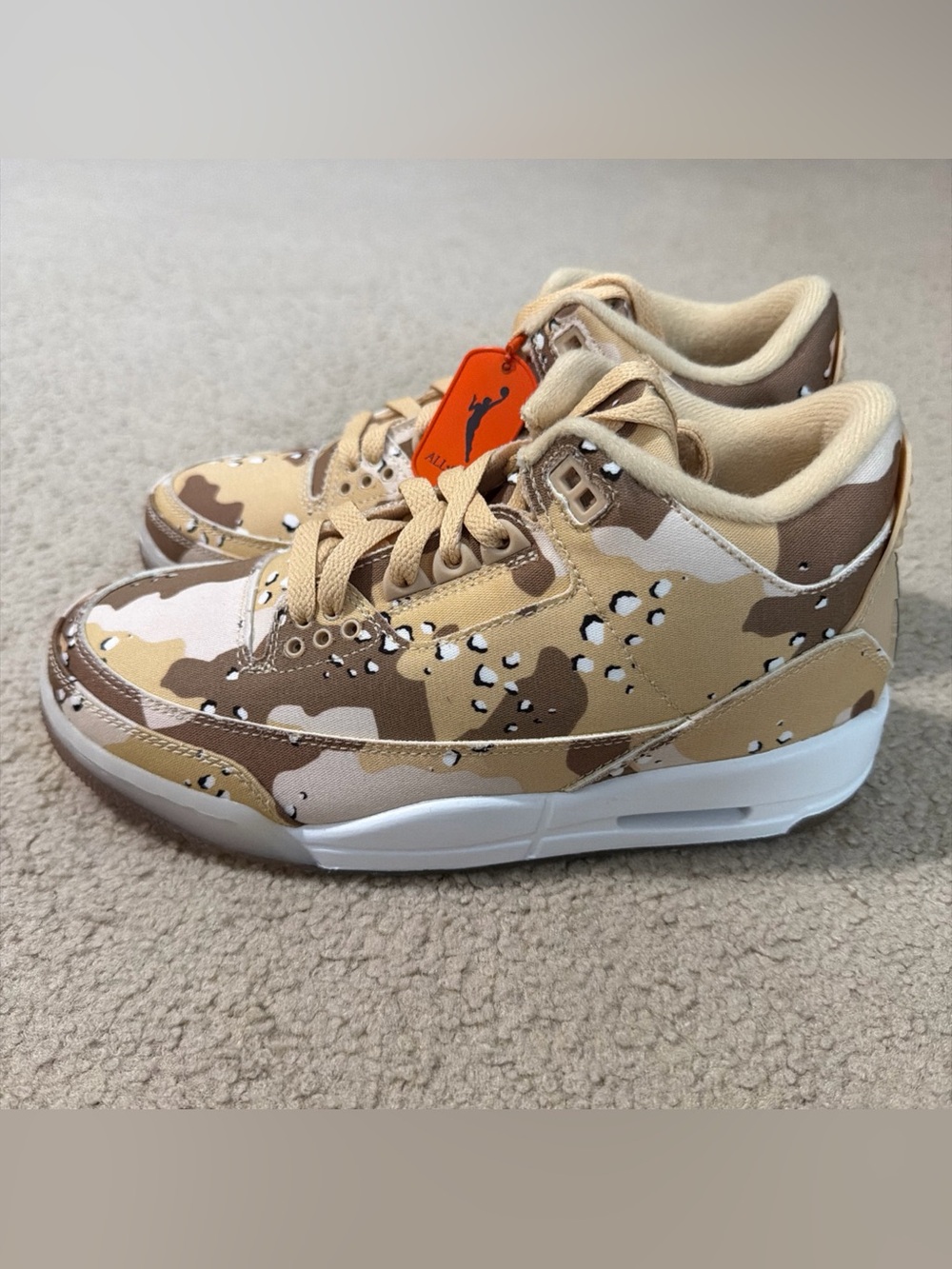 Nike Air Jordan 3 Retro Youth Size 6 Women’s 7.5 Sneakers Shoes HM4301-200 Camo